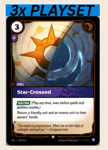 Star crossed 128 219 - star-crossed, 128/219
