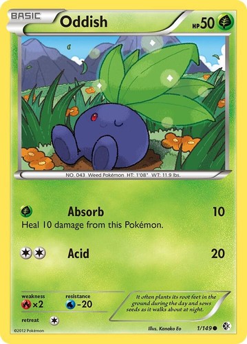 Tcg oddish 149 common - -,