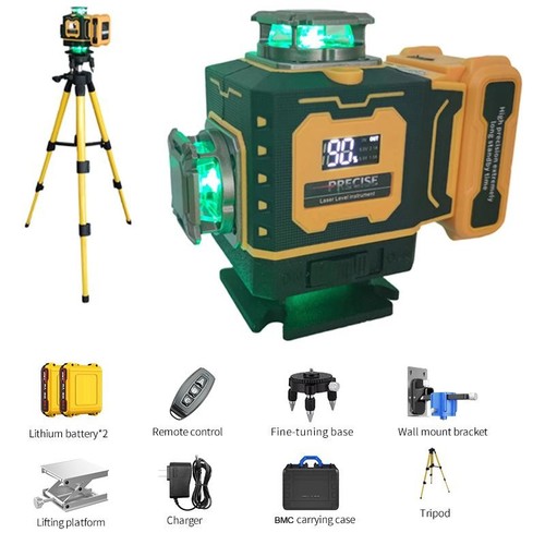 Laser level with - level,