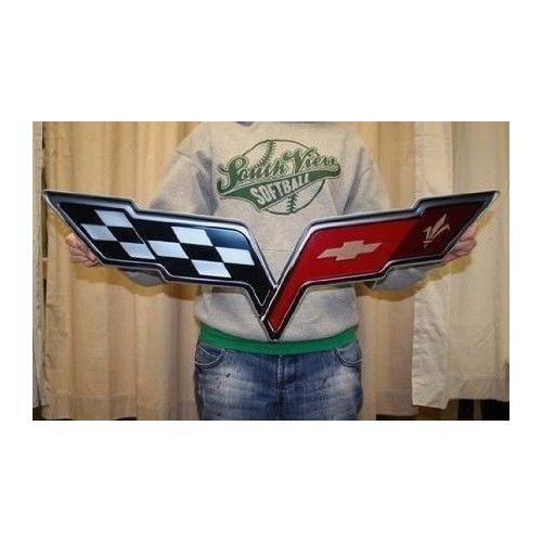 Corvette crossed flags - corvette, c6
